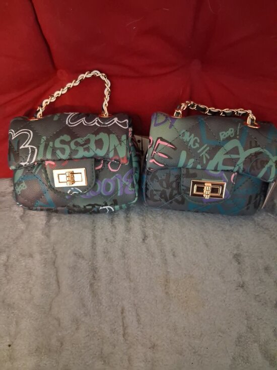 Hello 3AM Handbags - NEW Hello 3am Mini Bags Chain Strap Graffiti